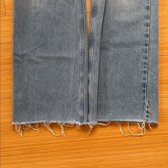 Frame Le High N Tight Wide Leg Raw Denim in Rossum 2 Year size 24 - Picture 9 of 10